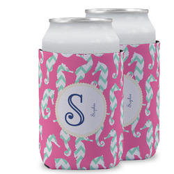 Sea Horses Can Cooler (12 oz) w/ Name and Initial