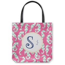 Sea Horses Canvas Tote Bag - Medium - 16"x16" (Personalized)