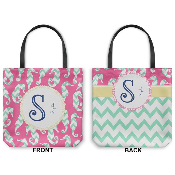 Sea Horses Canvas Tote - Front and Back