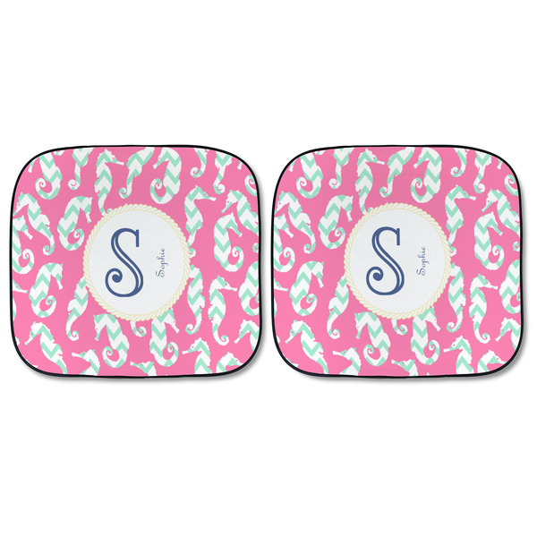 Sea Horses Car Sun Shades - FRONT