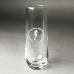Sea Horses Champagne Flute - Stemless Engraved (Personalized)