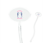 Sea Horses 7" Oval Plastic Stir Sticks - Clear (Personalized)