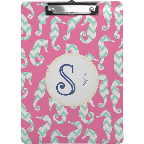 Custom Sea Horses Clipboard (Letter Size) (Personalized)
