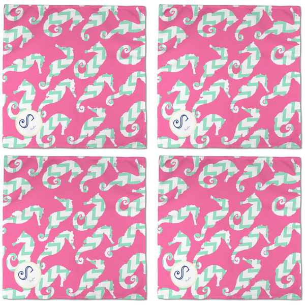 Sea Horses Cloth Napkins - Personalized Dinner (APPROVAL) Set of 4