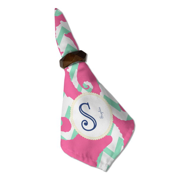 Sea Horses Cloth Napkins - Personalized Dinner (Folded in Ring) (MAIN)
