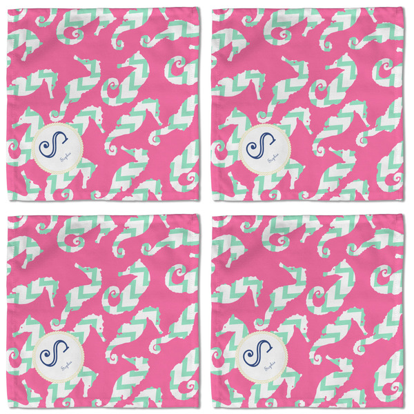 Sea Horses Cloth Napkins - Personalized Lunch (APPROVAL) Set of 4