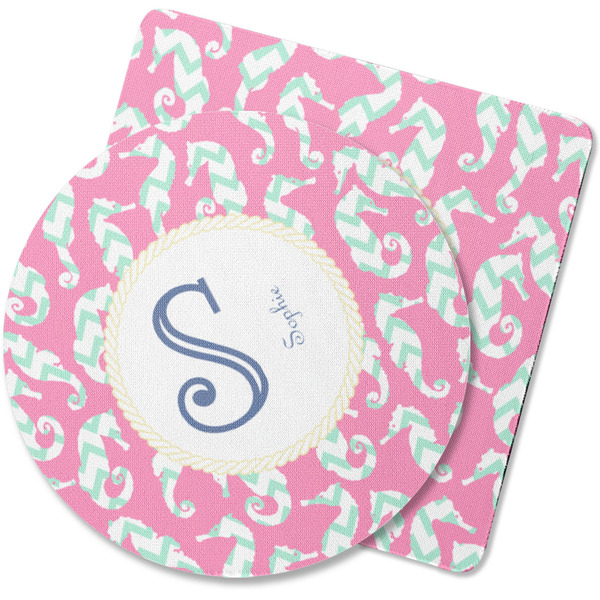 Custom Sea Horses Rubber Backed Coaster (Personalized)