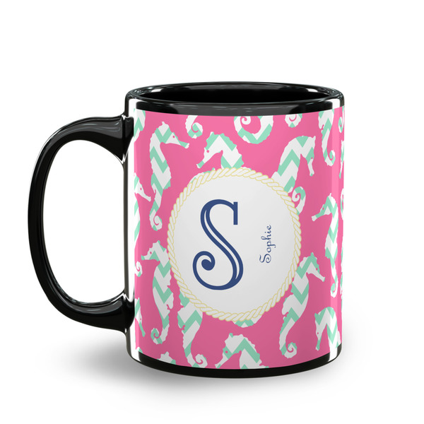 Sea Horses Coffee Mug - 11 oz - Black