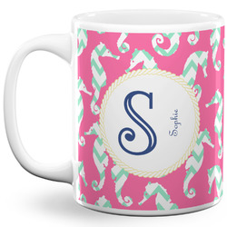 Sea Horses 11 Oz Coffee Mug - White (Personalized)