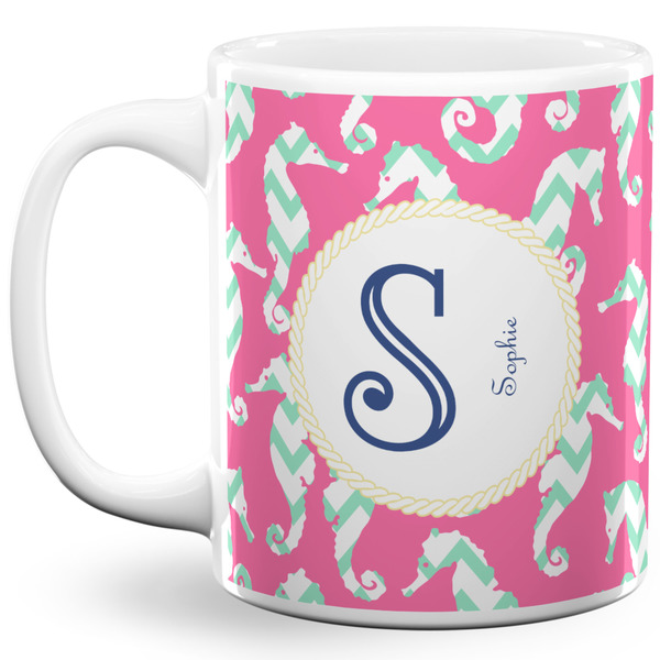 Custom Sea Horses 11 Oz Coffee Mug - White (Personalized)