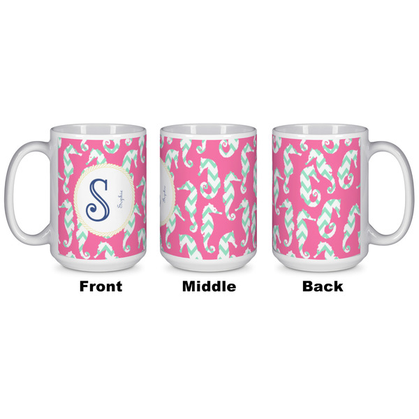 Sea Horses Coffee Mug - 15 oz - White APPROVAL