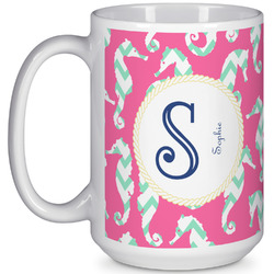 Sea Horses 15 Oz Coffee Mug - White (Personalized)