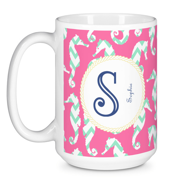 Sea Horses Coffee Mug - 15 oz - White