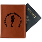 Sea Horses Passport Holder - Faux Leather - Double Sided (Personalized)