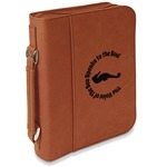 Sea Horses Leatherette Bible Cover with Handle & Zipper - Large - Double Sided (Personalized)