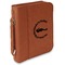 Sea Horses Cognac Leatherette Bible Covers with Handle & Zipper - Main