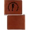 Sea Horses Cognac Leatherette Bifold Wallets - Front and Back Single Sided - Apvl