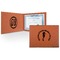 Sea Horses Cognac Leatherette Diploma / Certificate Holders - Front and Inside - Main