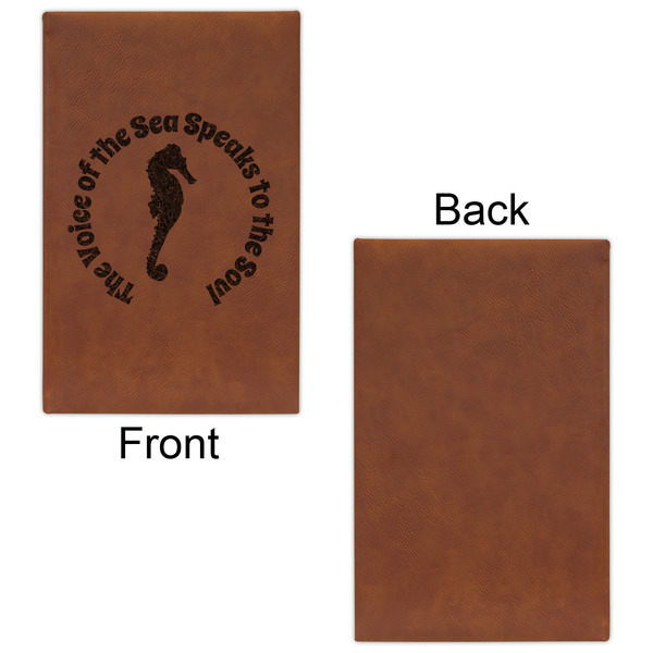Sea Horses Cognac Leatherette Journal - Single Sided - Apvl