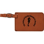 Sea Horses Leatherette Luggage Tag (Personalized)