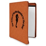 Sea Horses Leatherette Zipper Portfolio with Notepad (Personalized)