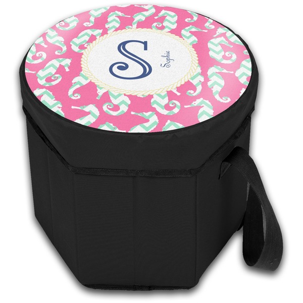 Sea Horses Collapsible Personalized Cooler & Seat (Closed)