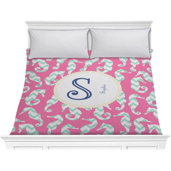 Custom Sea Horses Comforter - King (Personalized)