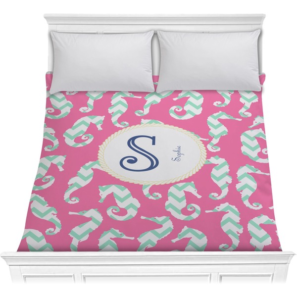 Custom Sea Horses Comforter - Full / Queen (Personalized)
