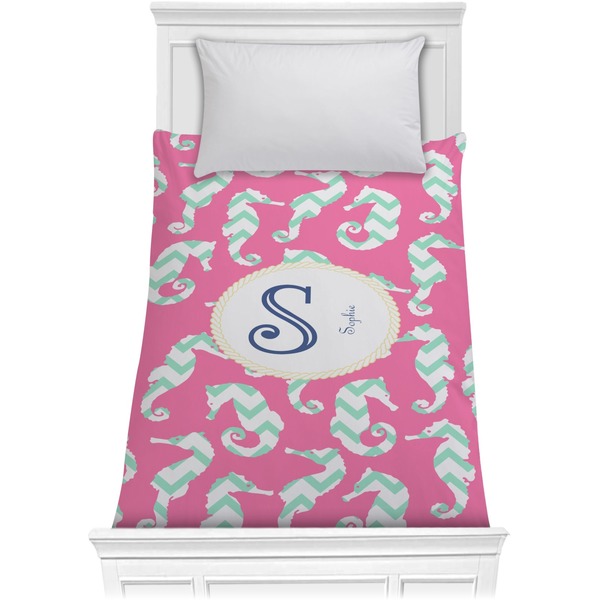 Custom Sea Horses Comforter - Twin XL (Personalized)