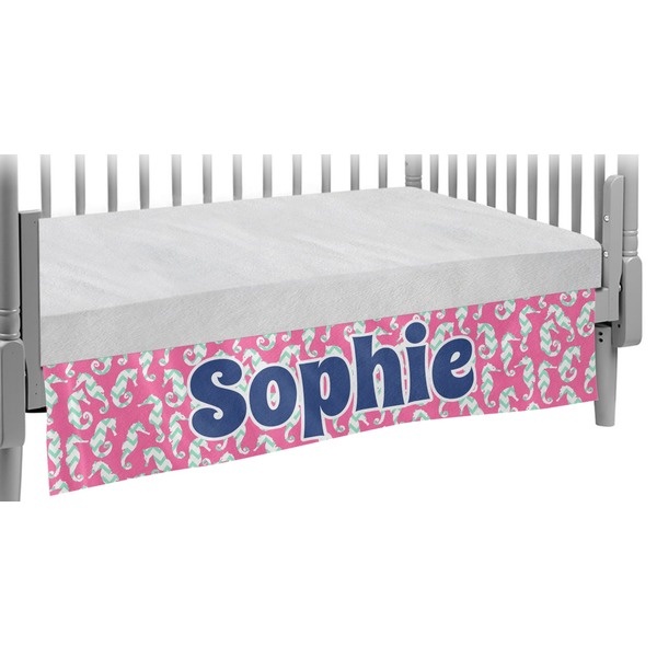 Custom Sea Horses Crib Skirt (Personalized)