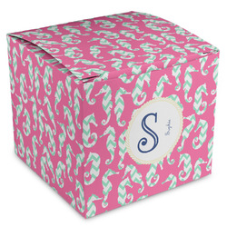 Sea Horses Cube Favor Gift Boxes (Personalized)