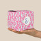 Sea Horses Cube Favor Gift Box - On Hand - Scale View