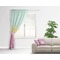 Sea Horses Curtain With Window and Rod - in Room Matching Pillow