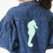 Sea Horses Twill Iron On Patch - Custom Shape - 3XL