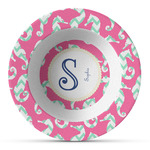 Sea Horses Plastic Bowl - Microwave Safe - Composite Polymer (Personalized)