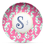 Sea Horses Microwave Safe Plastic Plate - Composite Polymer (Personalized)