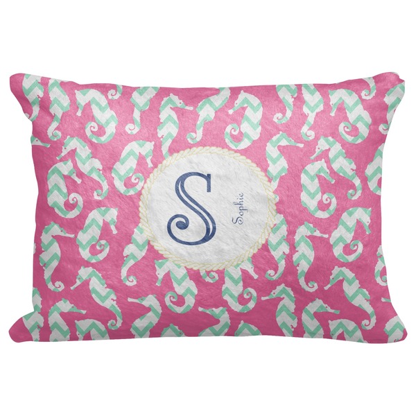 Custom Sea Horses Decorative Baby Pillowcase - 16"x12" (Personalized)