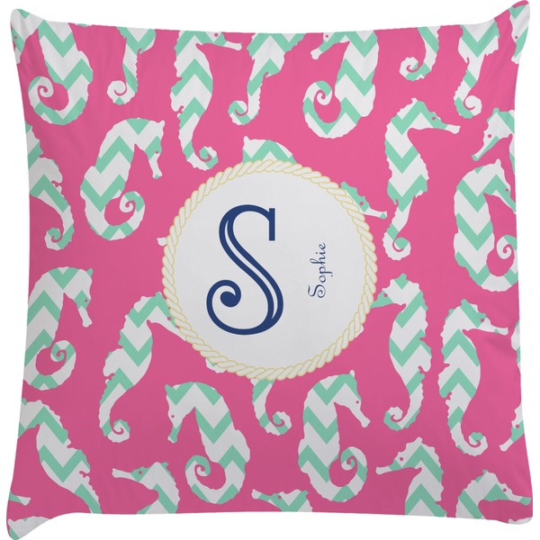 Custom Sea Horses Decorative Pillow Case (Personalized)