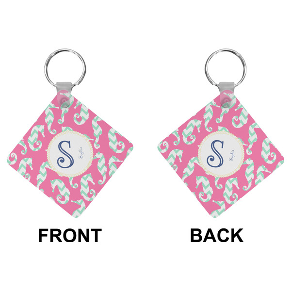 Sea Horses Diamond Keychain (Front + Back)