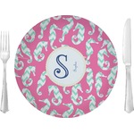 Sea Horses Glass Lunch / Dinner Plate 10" (Personalized)
