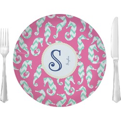 Sea Horses Glass Lunch / Dinner Plate 10" (Personalized)