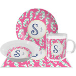 Sea Horses Dinner Set - Single 4 Pc Setting w/ Name and Initial