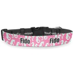 Sea Horses Deluxe Dog Collar - Double Extra Large (20.5" to 35") (Personalized)