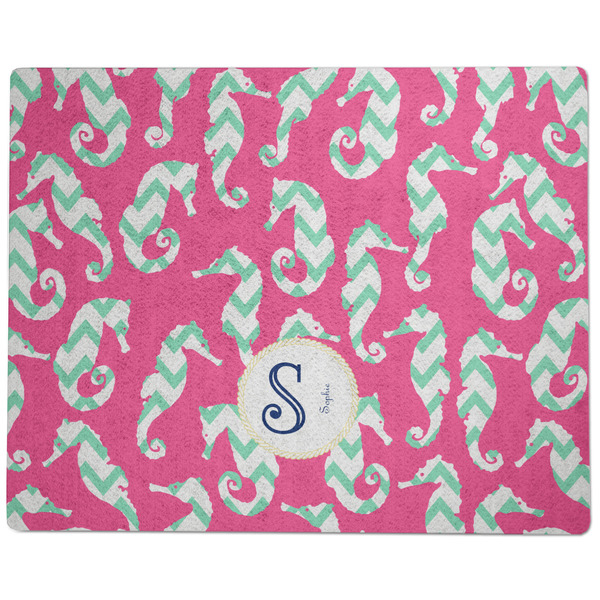 Sea Horses Dog Food Mat - Large without Bowls