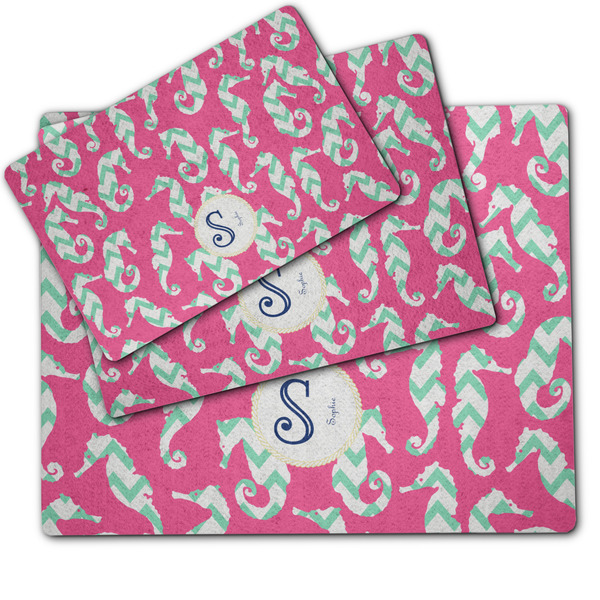 Sea Horses Dog Food Mat - MAIN (sm, med, lrg)