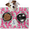 Sea Horses Dog Food Mat - Medium w/ Name and Initial