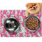Sea Horses Dog Food Mat - Small w/ Name and Initial