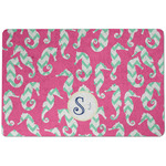 Sea Horses Dog Food Mat w/ Name and Initial