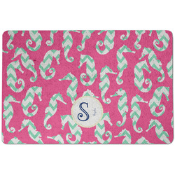 Sea Horses Dog Food Mat w/ Name and Initial