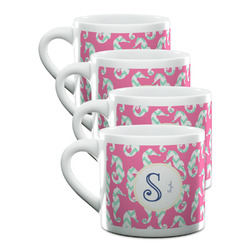 Sea Horses Double Shot Espresso Cups - Set of 4 (Personalized)